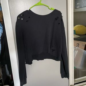 Distressed cropped hoodie from Pacsun